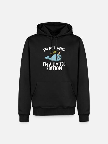 Narwal Einhornwal - Männer Premium Bio Hoodie - Schwarz
