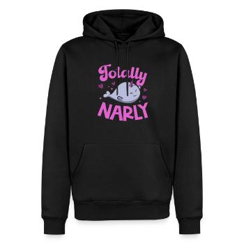 Narwal Einhornwal - Männer Premium Bio Hoodie - Schwarz - Vorne - Nico (187cm)