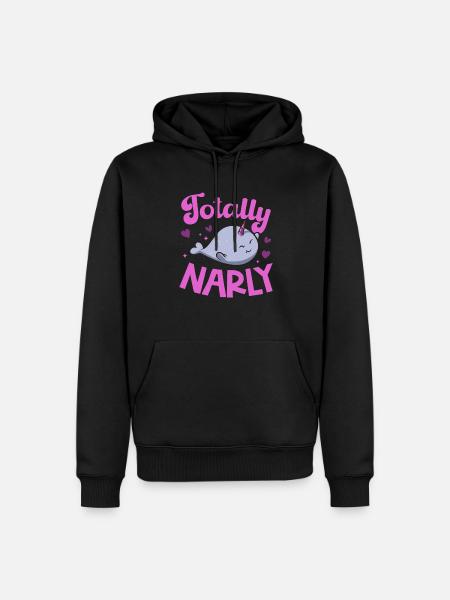 Narwal Einhornwal - Männer Premium Bio Hoodie - Schwarz