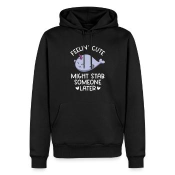 Narwal Einhornwal - Männer Premium Bio Hoodie - Schwarz - Vorne - Nico (187cm)