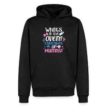 Annonce de bébé sexe révéler drôle fête de bébé - Sweat à capuche Premium bio Homme - noir - Devant - Nico (187cm)
