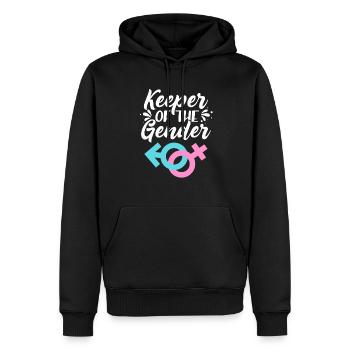 Annonce de bébé sexe révéler bébé gardien de fête - Sweat à capuche Premium bio Homme - noir - Devant - Nico (187cm)