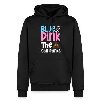 Annonce de bébé sexe révéler drôle fête de bébé - Sweat à capuche Premium bio Homme - noir - Devant - Nico (187cm)