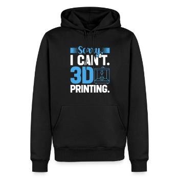 3D Printer 3D Printing - Men’s Premium Organic Hoodie - black - Front - Nico (187cm)