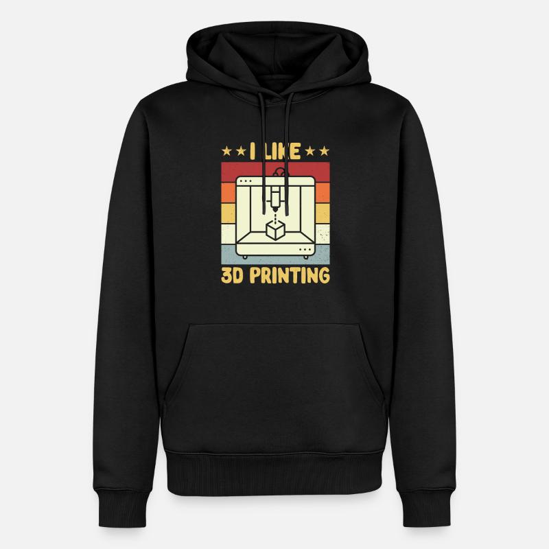 3D Printer 3D Printing - Men’s Premium Organic Hoodie - black