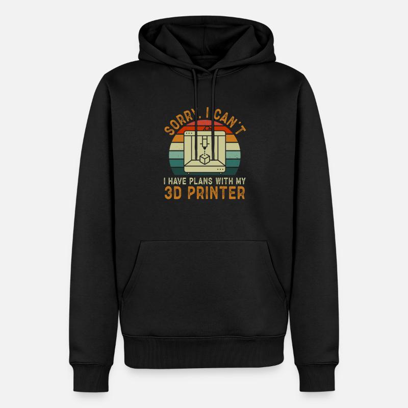 3D Drucker 3D Druck - Männer Premium Bio Hoodie - Schwarz