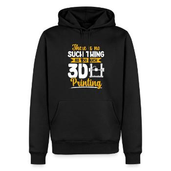 3D Printer 3D Printing - Men’s Premium Organic Hoodie - black - Front - Nico (187cm)