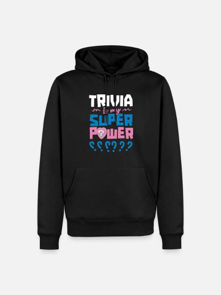 Trivia night super power board game night hosting - Men’s Premium Organic Hoodie - black