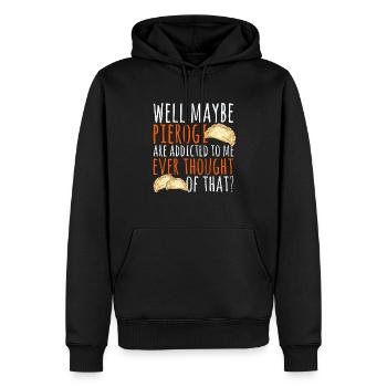 Pierogi polonais - Sweat à capuche Premium bio Homme - noir - Devant - Nico (187cm)