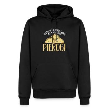 Pierogi polonais - Sweat à capuche Premium bio Homme - noir - Devant - Nico (187cm)