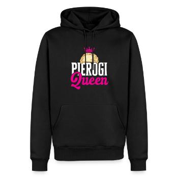 Pierogi polonais - Sweat à capuche Premium bio Homme - noir - Devant - Nico (187cm)
