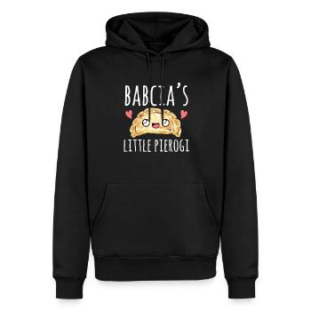 Pierogi polonais - Sweat à capuche Premium bio Homme - noir - Devant - Nico (187cm)