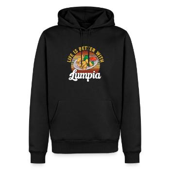 Lumpia Philippinisches Essen Philippinen - Männer Premium Bio Hoodie - Schwarz - Vorne - Nico (187cm)