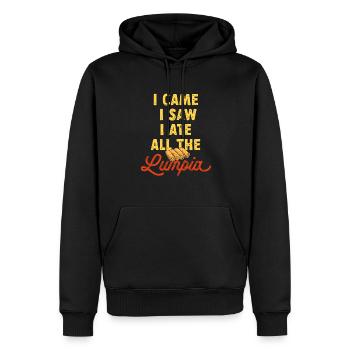 Lumpia Cuisine philippine Philippines - Sweat à capuche Premium bio Homme - noir - Devant - Nico (187cm)