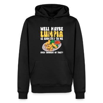 Lumpia Cuisine philippine Philippines - Sweat à capuche Premium bio Homme - noir - Devant - Nico (187cm)