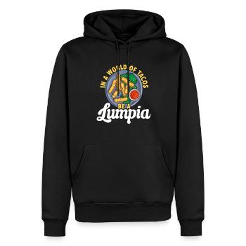 Lumpia Cuisine philippine Philippines - Sweat à capuche Premium bio Homme - noir - Devant - Nico (187cm)
