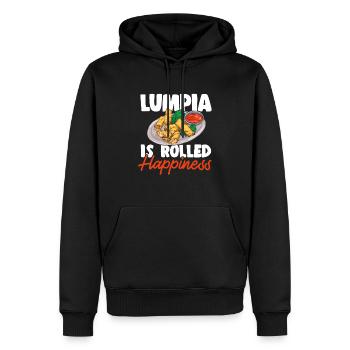 Lumpia Cuisine philippine Philippines - Sweat à capuche Premium bio Homme - noir - Devant - Nico (187cm)