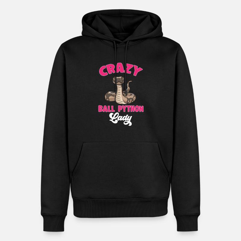 Ball Python Schlange Königspython - Männer Premium Bio Hoodie - Schwarz