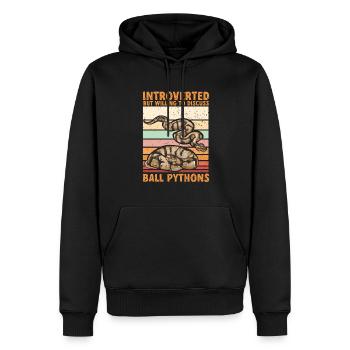 Ball Python Schlange Königspython - Männer Premium Bio Hoodie - Schwarz - Vorne - Nico (187cm)