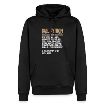 Ball Python Snake King Python - Men’s Premium Organic Hoodie - black - Front - Nico (187cm)