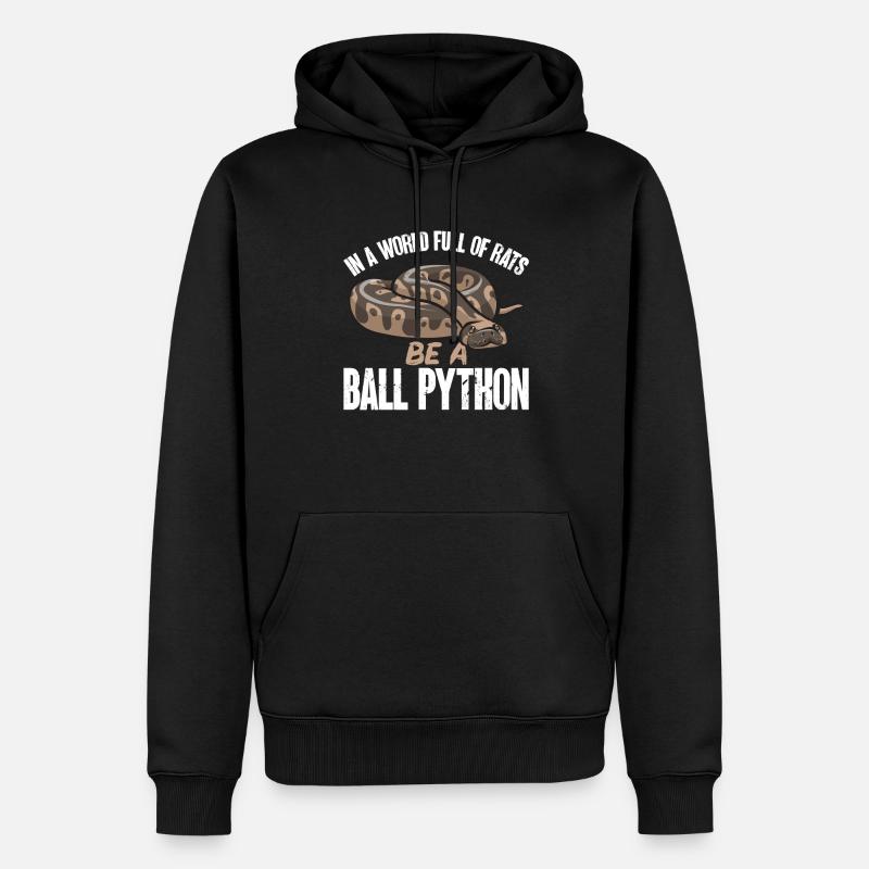 Ball Python Snake King Python - Sweat à capuche Premium bio Homme - noir