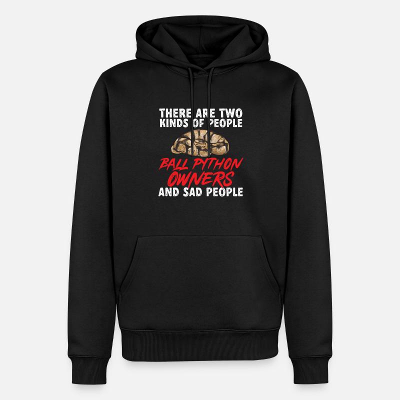Ball Python Schlange Königspython - Männer Premium Bio Hoodie - Schwarz