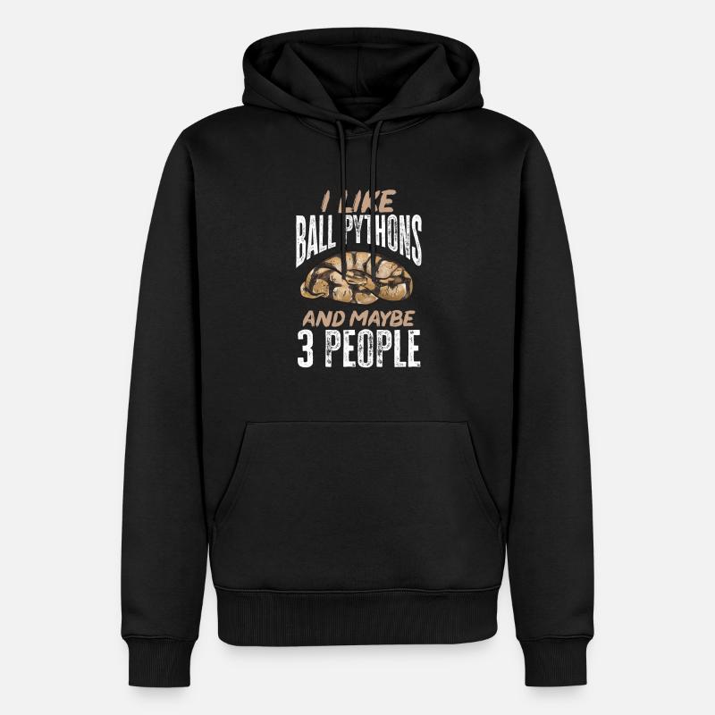 Ball Python Schlange Königspython - Männer Premium Bio Hoodie - Schwarz