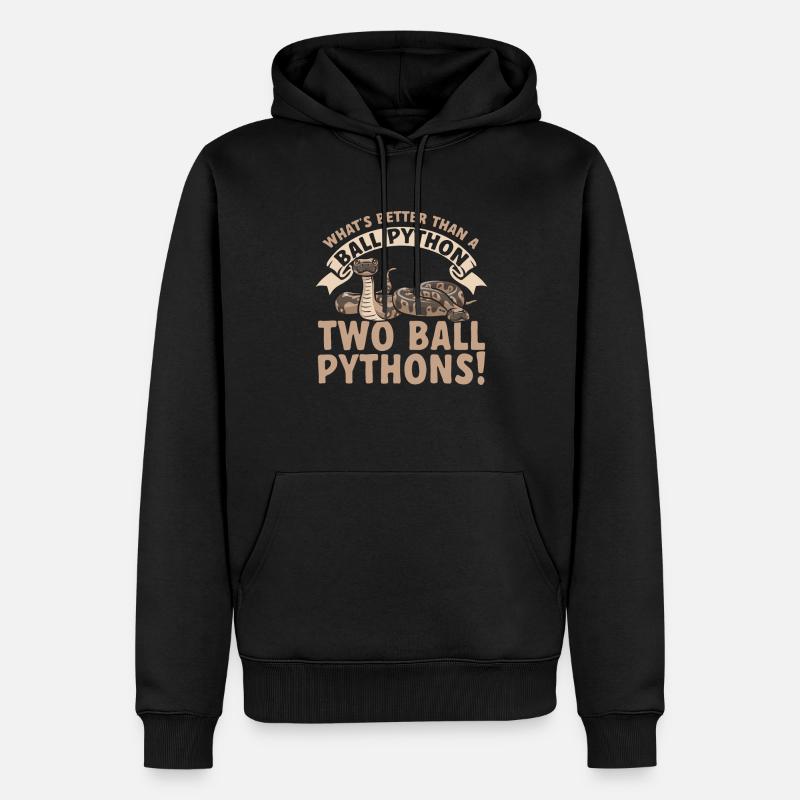 Ball Python Schlange Königspython - Männer Premium Bio Hoodie - Schwarz
