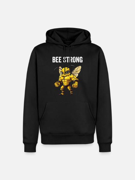 Bee Strong - Bee Design - Men’s Premium Organic Hoodie - black