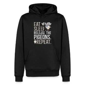 Taubensport Taubenzüchter Brieftaube - Männer Premium Bio Hoodie - Schwarz - Vorne - Nico (187cm)
