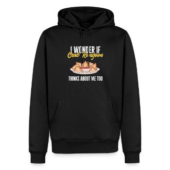 Krabben Rangoon Crab Rangoon - Men’s Premium Organic Hoodie - black - Front - Nico (187cm)