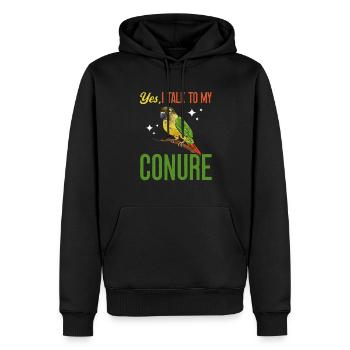 Molinasittich Papagei Vogel Sittich - Männer Premium Bio Hoodie - Schwarz - Vorne - Nico (187cm)
