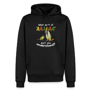 Molina Parakeet Parrot Bird Parakeet - Men’s Premium Organic Hoodie - black - Front - Nico (187cm)