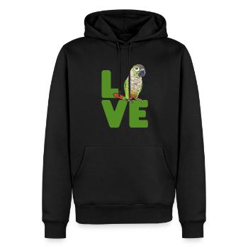 Molinasittich Papagei Vogel Sittich - Männer Premium Bio Hoodie - Schwarz - Vorne - Nico (187cm)