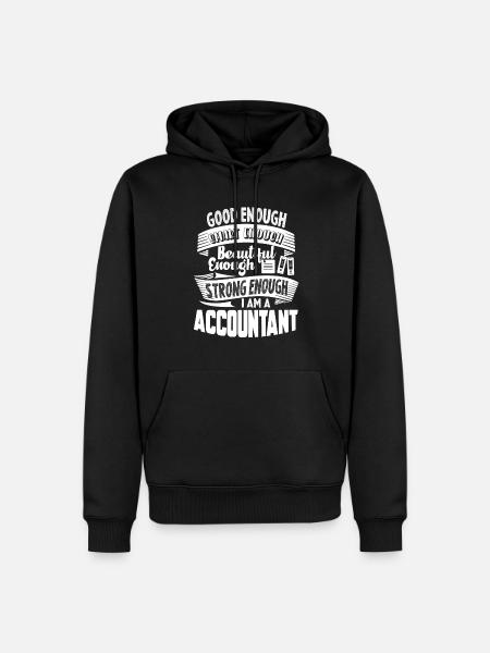 Accountant Strong Accountant - Men’s Premium Organic Hoodie - black