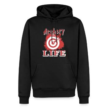 Archery Archery Life - Men’s Premium Organic Hoodie - black - Front - Nico (187cm)