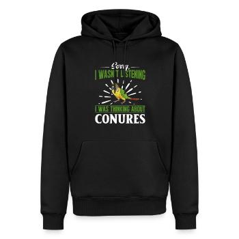 Molinasittich Papagei Vogel Sittich - Männer Premium Bio Hoodie - Schwarz - Vorne - Nico (187cm)