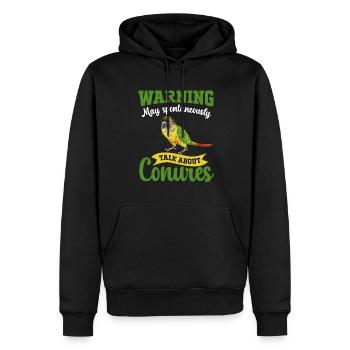 Molina Parakeet Parrot Bird Parakeet - Men’s Premium Organic Hoodie - black - Front - Nico (187cm)