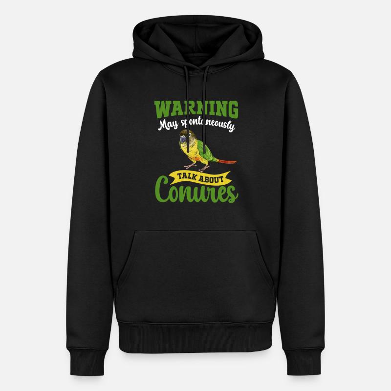 Molinasittich Papagei Vogel Sittich - Männer Premium Bio Hoodie - Schwarz