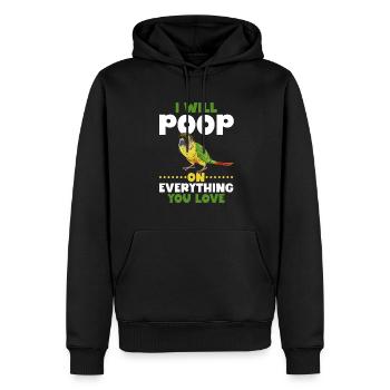 Molina Parakeet Parrot Bird Parakeet - Men’s Premium Organic Hoodie - black - Front - Nico (187cm)