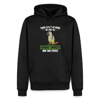 Molina Parakeet Parrot Bird Parakeet - Men’s Premium Organic Hoodie - black - Front - Nico (187cm)