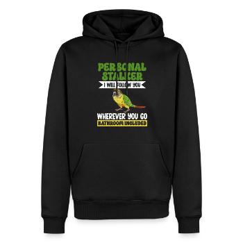 Molina Perruche Perroquet Perruche Oiseau Perruche - Sweat à capuche Premium bio Homme - noir - Devant - Nico (187cm)