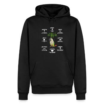Molinasittich Papagei Vogel Sittich - Männer Premium Bio Hoodie - Schwarz - Vorne - Nico (187cm)