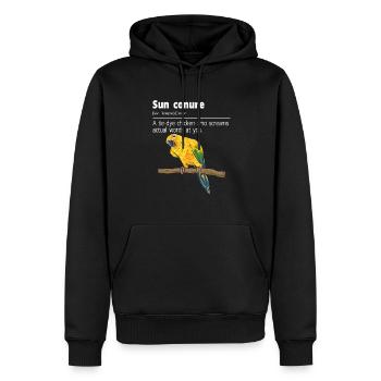 Perruche Perroquet Perruche Oiseau - Sweat à capuche Premium bio Homme - noir - Devant - Nico (187cm)