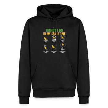 Perruche Perroquet Perruche Oiseau - Sweat à capuche Premium bio Homme - noir - Devant - Nico (187cm)
