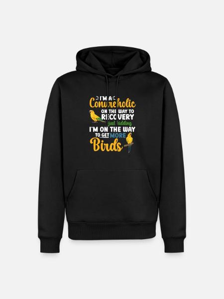 Parakeet Parrot Parakeet Bird - Men’s Premium Organic Hoodie - black