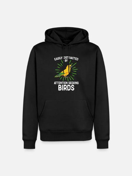 Parakeet Parrot Parakeet Bird - Men’s Premium Organic Hoodie - black