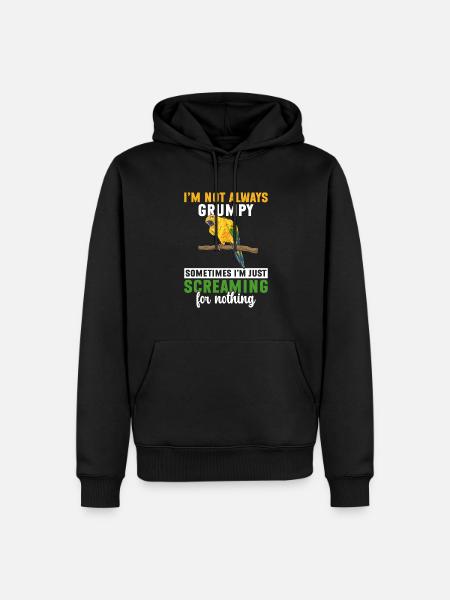 Parakeet Parrot Parakeet Bird - Men’s Premium Organic Hoodie - black