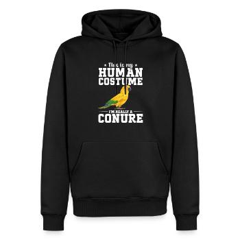 Perruche Perroquet Perruche Oiseau - Sweat à capuche Premium bio Homme - noir - Devant - Nico (187cm)