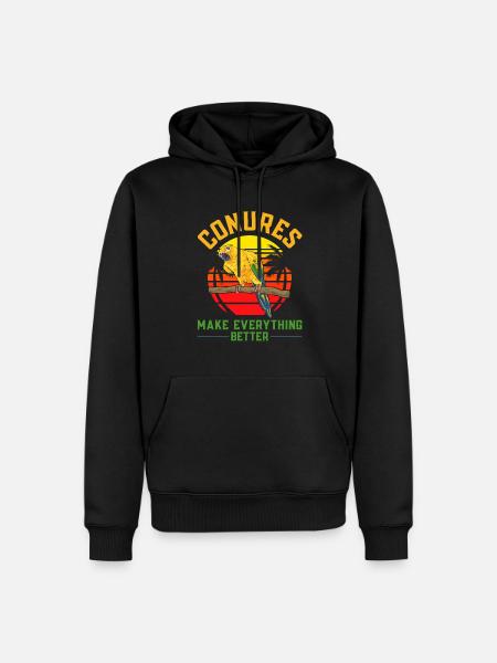 Parakeet Parrot Parakeet Bird - Men’s Premium Organic Hoodie - black